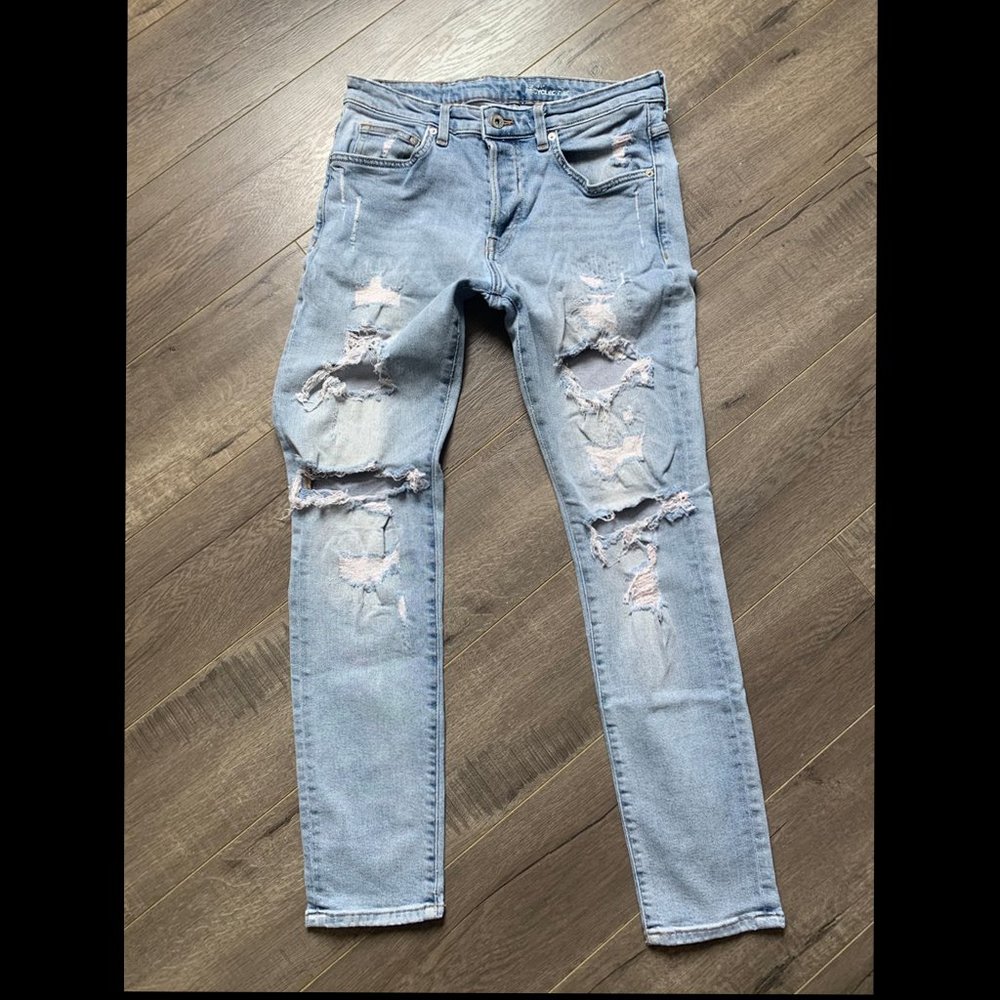 H&M skinny ripped denim